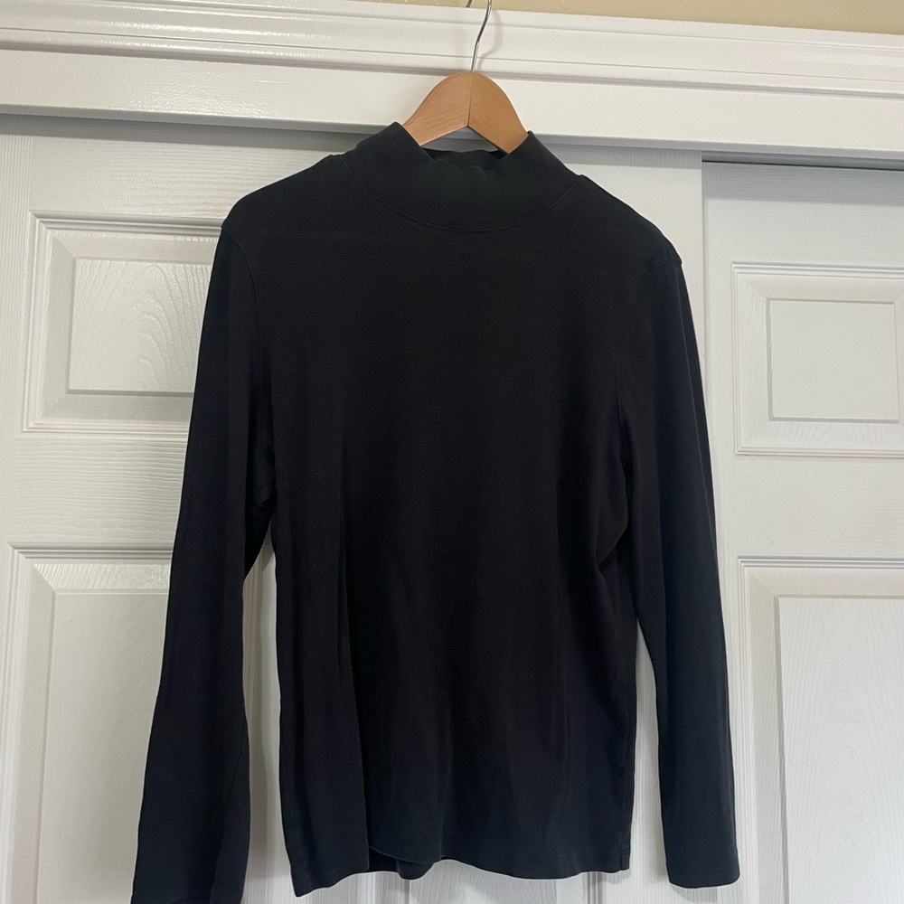 Pendleton Classic Black Turtleneck Top